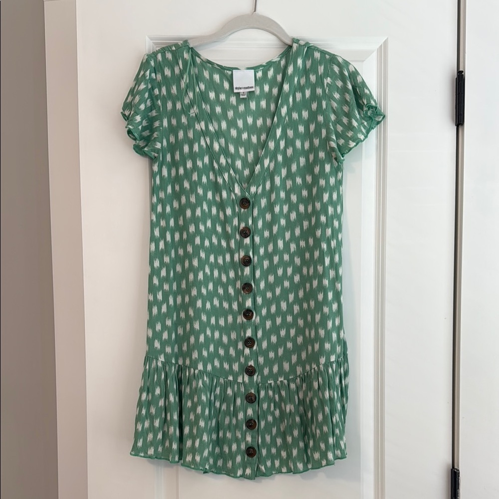 Green Button-Down Dress